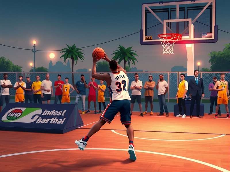 Street Hoop Legends gameplay screenshot showing basketball action
